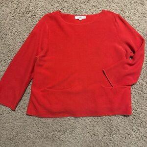 LOFT pullover top, red, sz XL